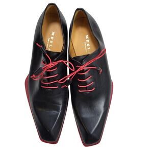 Mezlan Asymmetric Wholecut Oxford shoes black leather  Mens sz 10.5M
